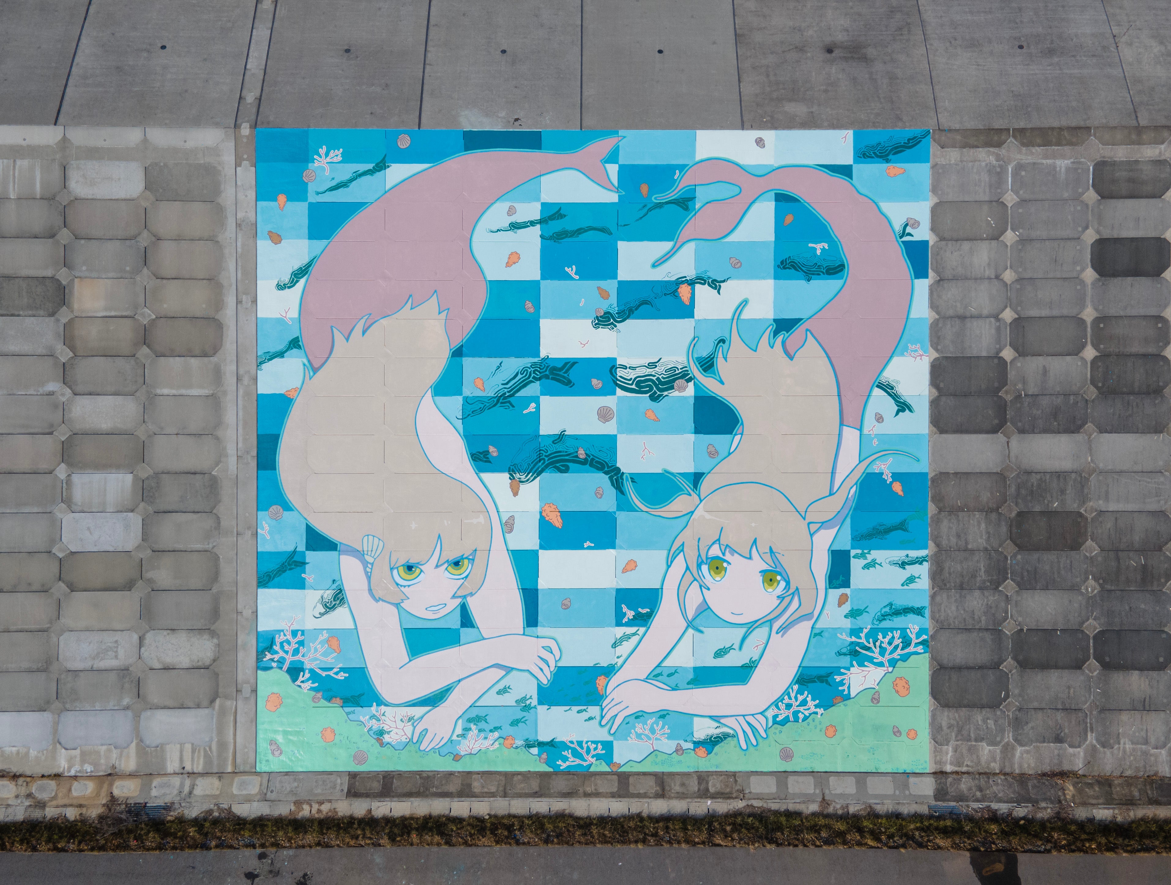 We saw mermaids Mural Patron | 人魚を見た 壁画パトロン