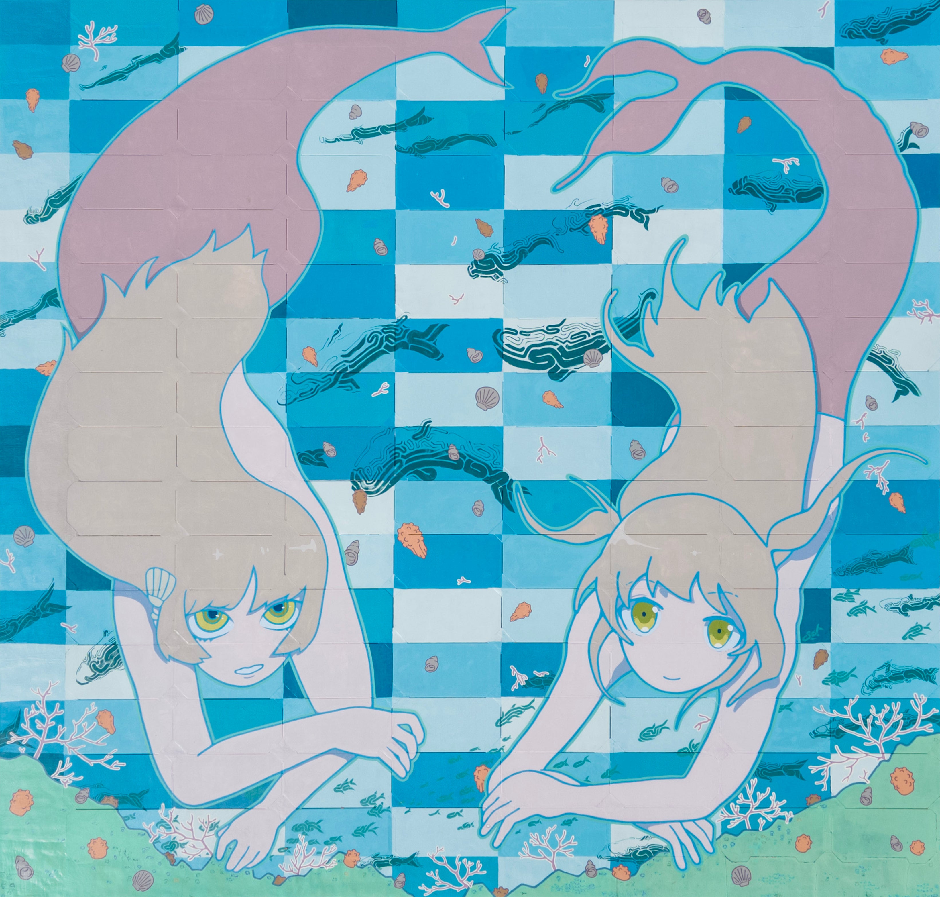 We saw mermaids Mural Patron | 人魚を見た 壁画パトロン